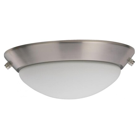 Quorum Two Light Satin Nickel Opal Glass Fan Light Kit 1504-865